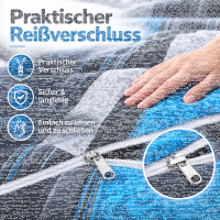 soma Biber Bettwäsche 2 teilig Bettbezug 135 x 200 cm Kopfkissenbezug 80 x 80 cm Borde Petrol