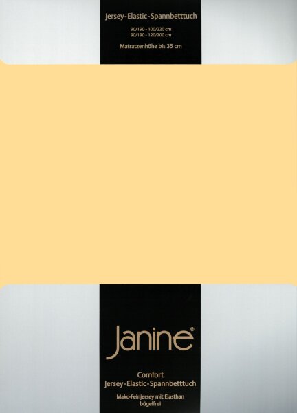 Janine Elastic-Jersey, 95% Baumwolle, 5% Elasthan Spannbettlaken SpB - 200x200 1 teilig  ELASTIC-JERSEY 5002-23-377 vanille
