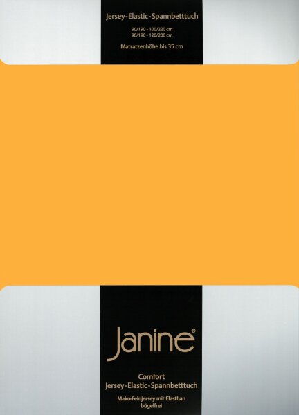 Janine Elastic-Jersey, 95% Baumwolle, 5% Elasthan Spannbettlaken SpB. 100x200 1 teilig  ELASTIC-JERSEY 5002-63-380 sonnengelb