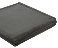 Biederlack Tagesdecke Kuscheldecke 150 x 200 cm Fleecedecke anthrazit