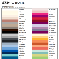 Kneer Spannbettlaken, Spannbetttuch, Edel-Zwirn-Jersey Qualität 20 in verschiedenen Farben und Größen