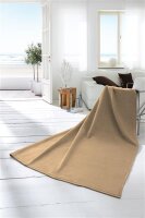 Biederlack Tagesdecke Kuscheldecke 150 x 200 cm Uno Soft kamel