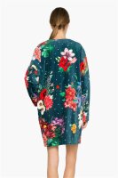 Desigual Bademantel Morgenmantel Größe S Dark Floral grün