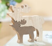 Gilde MDF 2tlg. Puzzle Hirsch B 18 x H 17 cm natur/braun