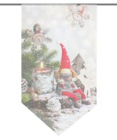 Home Wohnideen Fensterbehang Aus Voile Weihnachtswichtel 054949-0107 Rot 80 X 40 cm