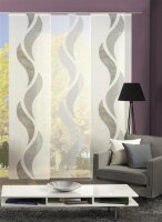 Home Wohnideen Schiebevorhangset Voile Scherli Welle 6er Set 6 x 245 x 60 cm Braun transparent