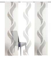 Home Wohnideen Schiebevorhangset Voile Scherli Welle 6er Set 6 x 245 x 60 cm Braun transparent