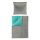 soma Microfaser Plüsch Wende Bettwäsche 4 teilig Bettbezug 135 x 200 cm Kopfkissenbezug 80 x 80 cm Cashmere Feeling Grau Türkis